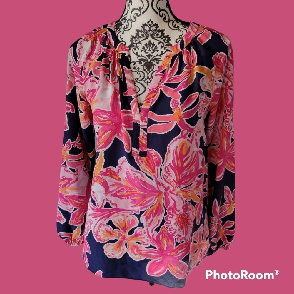 Lilly pulitzer silk blouse